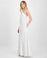 I.n.c. International Concepts Women's Braided-Neck Maxi Dress, Exclusively at Macy's