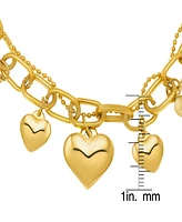 Macy's Multi Heart 14K Gold Plate Bracelet