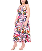 Msk Plus Printed Sleeveless Maxi Dress