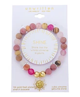 Unwritten Cubic Zirconia Sun Charm Stretch Bracelet