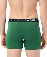 Lacoste Men's 3-Pk. Regular-Fit Logo Waistband 5" Boxer Briefs
