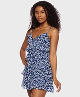 B Darlin Juniors' Cascading Ruffle Mini Dress