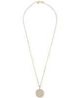 Diamond Openwork Cluster 18" Pendant Necklace (1 ct. t.w.) in 10k Gold, Exclusively at Macy's