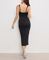 Good American Women's Scuba Sweetheart Midi Dress