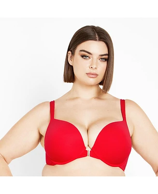 City Chic Plus Smooth & Front Close Cotton Pushup Bra