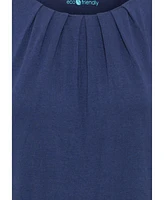 Olsen Women's Shell with Pleated Neckline