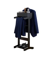 Kings Brand Furniture Mavy Valet Stand – Modern Organizer for Suits, Coats and Accessories Perfect Bedrooms Entryways