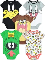 Looney Tunes Baby Boys 5 Pack Bodysuits