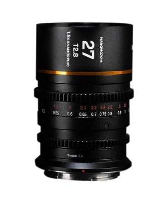 Venus Laowa Nanomorph 27mm T2.8 1.5x S35 Anamorphic Lens for Canon Rf, Amber Flare