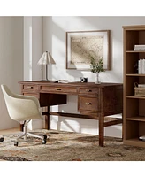 Mid-century Modern Jessy 56" Rectangular Desk with Solid Wood Legs