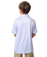 Tailorbyrd Boys Golf Carts Printed Performance Short Sleeve Polo