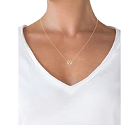 Diamond Heart 18" Pendant Necklace (1/4 ct. t.w.) in 14k Two-Tone Gold