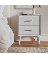 Jonas Modern 2-Drawers Nightstand with Usb 2 Ports