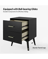 Jonas Modern 2-Drawers Nightstand with Usb 2 Ports