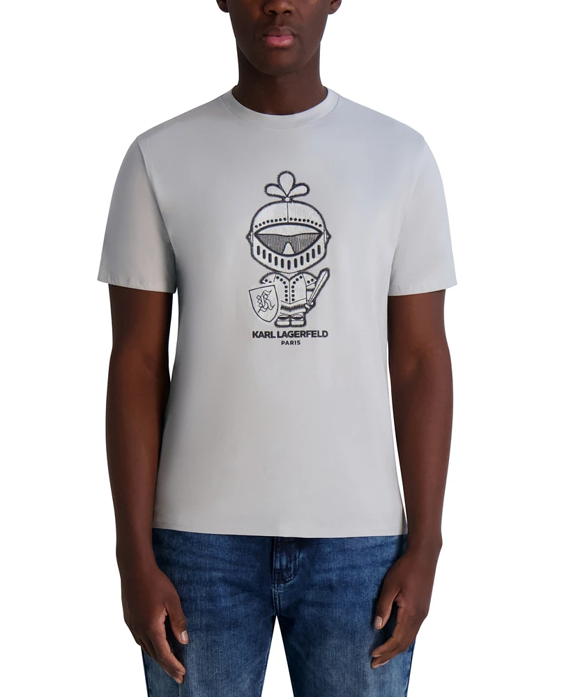 Karl Lagerfeld Paris Men's Shiny Armor Graphic T-Shirt