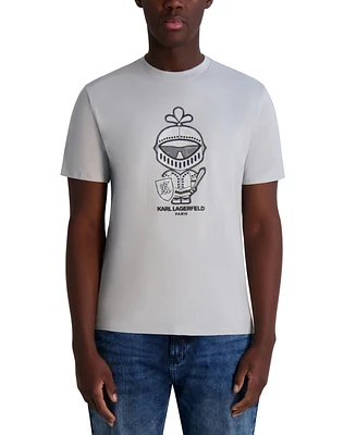 Karl Lagerfeld Paris Men's Shiny Armor Graphic T-Shirt
