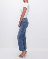 Good American Women's Always Fits Legs Straight-Leg Jeans