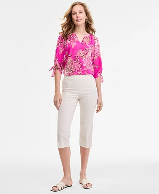 Jones New York Women's Pull-On Cropped Stretch Capri Pants
