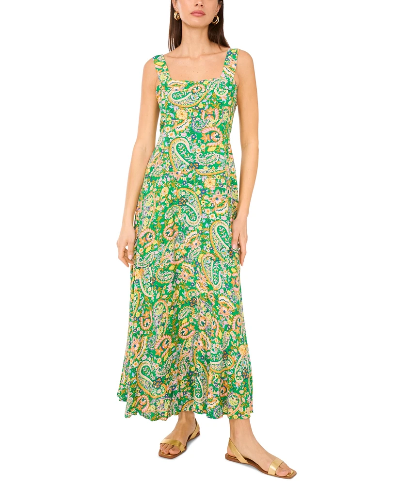Vince Camuto Women's Sleeveless Paisley Maxi Dress