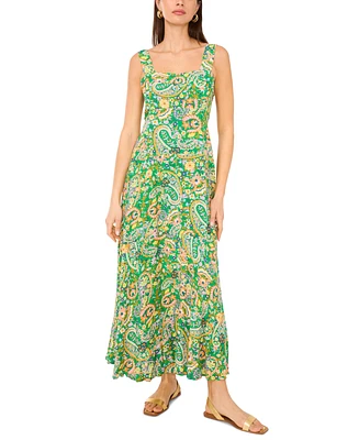 Vince Camuto Women's Sleeveless Paisley Maxi Dress