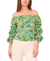 Vince Camuto Women's Bubble-Sleeve Off-The-Shoulder Top
