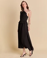 English Factory Women's Ruffled Strapless Midi Dress