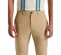 Original Penguin Men's Flat-Front Linen-blend Chino Pants