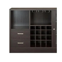 Solid Wood Frame with Five Shelves and Two Drawers – Durable Storage Unit for Home or Office