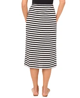 Vince Camuto Women's Striped Relaxed Pull-On Midi Skirt