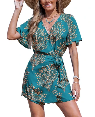 Cupshe Women's Island Bliss Tropical Romper