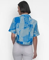 Dkny Women's Printed Camp Shirt
