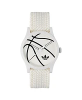 adidas Unisex Analog White Nylon Watch, 39mm