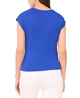 Sam & Jess Women's Solid-Color Twist-Front V-Neck Top