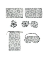 Leopard Spots 5-Pack Pillowcase, Eye Mask, & Scrunchies Set-Standard