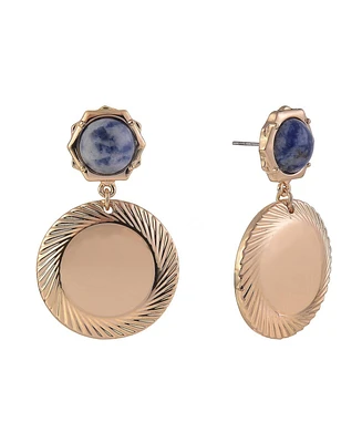 Rachel Rachel Roy Gold Tone Disc Drop Earrings