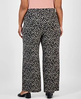 Kasper Plus Printed Pull-On Pants