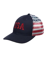 Generic Men's 4th of July American Flag Usa Blue Trucker Hat