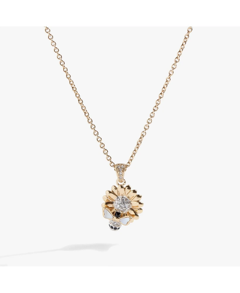 Sunflower Bee Pendant Necklace