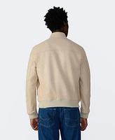 Furniq Uk Men's Men s Leather Bomber Jacket, Created for Macy