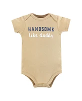 Hudson Baby Boys Cotton Bodysuits 5-Pack, Plaid Necktie