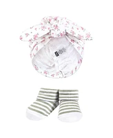 Hudson Baby Baby Girls Hudson Turban and Socks Set, Wild Flower, One