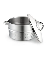 Cook N Home 11-Quart Stainless Steel Basics Canning Juice Steamer Extractor With lid, and hose with clamp