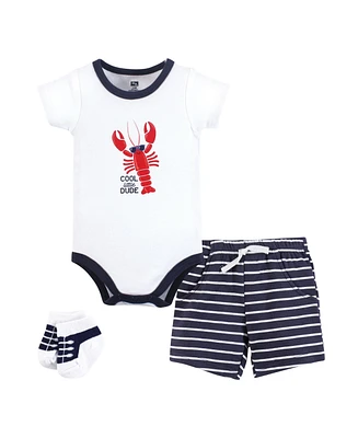 Hudson Baby Boys Bodysuit, Short and Sock