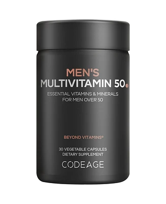 Codeage Men's Multivitamin 50 - Essential Vitamins & Minerals for Men Over 50 - Daily Multivitamins for Men Supplement
