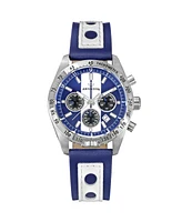 Abingdon Co. Women's Jordan Chronograph Multifunctional Cobra Blue Leather Strap Watch, 40mm