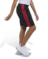 adidas Big Boys Elastic Waistband Essentials 3-Stipe Shorts