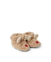 Dearfoams Baby Boys Harley Holiday Christmas Reindeer Bootie Slipper