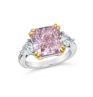 Anna Zuckerman Allura 3 Stone Cz Crystalline Ring