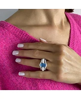 Anna Zuckerman 3 Carat Aquamarine Wedding Set