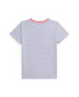 Polo Ralph Lauren Toddler and Little Girls Striped Logo Jersey T-Shirt